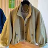 Chaqueta Cortavientos Británica Estilo Europeo para Mujer 2026 Nueva Holgada Casual Forro Rayado Top Corto Cortavientos