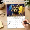 Calendario de pared superventas transfronterizo 2027 para el mercado de EE. UU., doble uso con 12 ilustraciones para diferentes meses, suministrado directamente por el fabricante