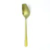 Cuchara de mango largo, titanio puro, cabeza cuadrada para uso doméstico, cuchara de sopa antibacteriana para exteriores, cuchara elegante con patrón de grietas de hielo, cuchara de comedor de alta gama estilo coreano