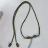 Asas de Anjo Corda Trançada à Mão Dourada Pingente de Alta Qualidade Corda de Pingente de Jade Cordão Fivela de Segurança Corda de Colar