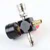 Válvula reguladora de pressão para compressor de ar, 120 PSI, três furos, quadrada, manômetro de ferro, acessório para bomba de ar, válvula redutora de pressão com manômetro, estilo alemão