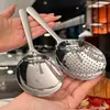 Cuchara de Acero Inoxidable, Cuchara para Arroz, Espumadera, Cuchara Redonda Grande de Mango Corto de Moda, Cuchara para Servir de Cocina, Cuchara para Sopa Doméstica, Espumadera Grande para Sopa