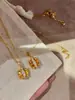 Collar de Diamante Amarillo Estilo Francés Cubo de Azúcar 2026, Sencillo y Lujoso, Anillo para Dedo Índice Vintage de Gama Alta de Nicho, Cadena para Clavícula, Cadena para Suéter