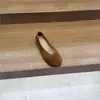 Zapatos planos retro sin cordones de punta redonda para mujer, nuevo modelo de primavera, zapatos cómodos y casuales estilo Birkenstock, mocasines de cuero genuino con suela blanda