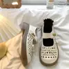 Sandalias Caladas para Niñas Mary Jane Zapatos de Piel 2026 Verano Nuevas Sandalias Cerradas para Niños Zapatos Versátiles para Niños Mayores