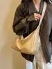 Bolsa Tote Grande Capacidade Nova de Verão, Bolsa Transversal Simples Feminina 2026, Bolsa de Ombro Macia Vintage para Estudantes Universitários