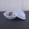 Louça de Melamina Tigela de Melamina 7,5 polegadas Tigela com Borda Espessada Tigela Branca com Decalque Impresso Tigela de Jantar Tigela de Arroz Tigela de Sopa