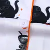 Pijama infantil de estilo europeo y americano transfronterizo, con solapa, estampado de Halloween, manga corta, tejido ignífugo, conjunto transpirable para casa al por mayor