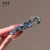 Clip Lateral para el Cabello de Lujo Ligero de Gama Alta 2025 Nuevo con Tachuelas de Diamante Azul Pinza para el Cabello Versátil de Gama Alta Accesorio de Moda para el Cabello