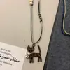 Collar Colgante de Gato Estilo Minimalista de Nicho Ins Coreano y Japonés Lindo Moda Versátil para el Viaje Diario Cadena Larga para Suéter