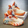 Outono de 2026 Novos Sapatos Infantis Tênis Esportivos Infantis Leves Sola Macia Fivela Giratória Tênis de Basquete para Meninos e Meninas Tênis de Corrida