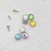 F136 Titanio Swaroff Súper Grande Disco de 8 mm 16G Clavo de Labio Taladro Taza Envoltorio Flash Aleación de Titanio G23 Pendientes