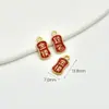 Colgante de Personaje Dios de la Riqueza de la Paz y la Fortuna con Goteo de Aceite Dorado Antiguo que Conserva el Color Accesorio para Llavero de Pulsera DIY Cadena Roja