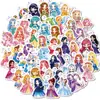 Pegatinas de Princesa de Dibujos Animados de Nuevo Estilo Transfronterizas 50 Piezas para Decoración de Laptop, Cuaderno, Funda de Teléfono y Termo