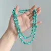 Collar Largo de Piedra Irregular Estilo Étnico, Atuendo Bohemio de Vacaciones, Se Puede Enrollar Dos Veces, Cadena de Suéter Multicolor