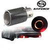 Acessórios para Carros Modificados Transfronteiriços Tubo de Escape Universal Fibra de Carbono Tubo de Escape Luminoso LED Tubo de Escape de Carro Tubo de Escape Cuspidor de Fogo