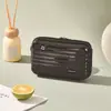 Bolsa de Maquiagem Pequena Popular, Bolsa Portátil para Armazenamento de Artigos de Higiene Pessoal, Mini Mala de Viagem Clutch de 7 polegadas com Alça de Ombro, Logo Personalizável