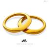 Pulsera Geométrica de Estilo Chino Estilo ins Acero de Titanio Chapado en Oro Corte Chapado Anillo Plantface Diseño Neutro Sentido Anillo de Moda para Mujer