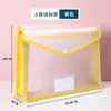Bolsa para documentos transparente de botón a presión engrosada de fábrica directa con acabado de borde, bolsa de archivo de oficina PP impermeable y a prueba de polvo