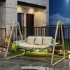 Silla Mecedora de Exterior, Silla Colgante, Cuna Doble para Patio, Hamaca para Terraza de Casa, Jardín, Patio Pequeño, Cesta Colgante, Columpio de Exterior