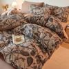 Categoría Madre y Bebé 100% Algodón Cepillado Estilo Retro Europeo Juego de Cuatro Piezas para Cama de Adulto Juego de Tres Piezas para Cama de Dormitorio Estudiantil