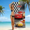 Toalla de Playa para Niños con Temática de Dibujos Animados Cars Mcqueen Toalla de Playa para la Costa Toalla de Baño de Microfibra