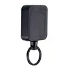 Clip de cinturón negro cuadrado simple para hombre personalizado con llavero retráctil automático anti-pérdida