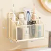 Portacepillos de Dientes para Lavabo, Caja de Almacenamiento para Baño, Estante de Pared para Cepillo de Dientes Eléctrico, No Requiere Taladrar