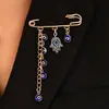 Broche de corrente novo transfronteiriço para homens e mulheres, estilo frio, borboleta, amor, pino de cruz, punk, hip-hop, pino de botão para terno