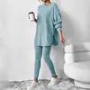 Conjunto Casual de Calça Longa com Capuz Solta e Mangas Longas para Mulheres, Outono e Inverno 2025, Amazon Europeia e Americana, Transfronteiriço, com Punhos Canelados