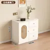 Nuevo Tocador Cómoda Tocador Integrado Escritorio Dos en Uno Simple Moderno Retráctil Mimbre Tejido Gabinete de Maquillaje