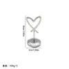 Portatarjetas de asiento de acero inoxidable, Portatarjetas de mesa para bodas de hotel, Portatarjetas de mesa para banquetes, Portatarjetas de menú para restaurantes, Portatarjetas en forma de corazón