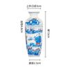 Jingdezhen Cerámica Floral Pura Pintada a Mano Azul y Blanco Rojo Bajo Esmalte Arreglo Floral para Sala de Estar Adornos para Estante Antiguo Cerámica para Flores