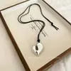 Corea del Sur Reinna Collar Colgante Amor Irregular Cadena para Suéter Ajustable Deslizante Nicho Dulce Fresco Accesorios Versátiles