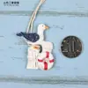 Ornatos Decorativos Pequenos para Pendurar DIY Mediterrâneo Mini Decorações de Parede Criativas Acessórios Feitos à Mão Argolas de Natação de Peixe Âncora Decorações para Pendurar de Jardim de Infância
