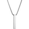 Collar hip-hop nuevo transfronterizo de acero inoxidable para hombre, collar rectangular tridimensional de acero de titanio, colgante para amantes, accesorios de joyería