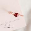 Anillo de apertura de gato con diamantes de flash rojo rosa diseño simple y moderno sentido de la moda minoritario coreano femenino viento frío adornos para manos al por mayor