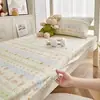Sábana bajera de algodón para estudiante, funda de cama de una sola pieza, dormitorio, protector de colchón estampado, cobertura completa, nuevo modelo 2026 cama
