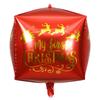 Balão Cartoon 4D de Bola de Natal 4D 22 polegadas Feliz Natal Balão de Filme de Alumínio Decoração de Natal