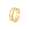 Anillo de Patrón Vertical Retro Estilo Europeo y Americano para Mujer Anillo Abierto Apilado Dulce y Cool Hip-Hop Personalizado Punk Ajustable Anillo para Dieta