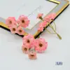 Flores Artificiais para Montagem DIY Headwear Artesanal Materiais para Decoração de Chapéus Fios de Flores de Rosa Flores de Tamanho Médio Arranjo de Flores para Casamento