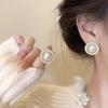 Pendientes de Ojo de Tigre Maillard Otoño e Invierno para Mujer, Pendientes Retro Elegantes Estilo Hong Kong, Lujo Ligero, Moda de Gama Alta Versátiles