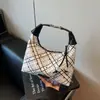 Bolsa Tote de Gran Capacidad para Viajes Transfronterizos para Mujeres 2026 Nueva Moda Retro Bolso de Hombro Cuadros Bolsa Grande para Viajes