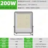 Holofote LED externo ultra brilhante, material espesso, potência total, à prova d'água, holofote ultrafino para pátio, iluminação de praça de publicidade