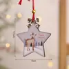 Venta Caliente Transfronteriza Árbol de Navidad de Madera Decoración de Anciano Colgante Escena Navideña Arreglo Árbol de Navidad Muñeco de Nieve Adornos Colgantes