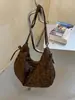 Bolso de Hombro Vintage con Estampado de Estrella y Leopardo, Nuevo Estilo Otoño, Bolso de Mano Versátil Casual de Gran Capacidad para Viajes y Estudiantes