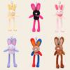 Jinnew Original Dibujo Animado Lindo Muñeco de Peluche Muñeco Dopamina Conejo de Orejas Largas Colgante Llavero Colección