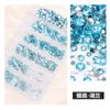 Decorações para Unhas com 6 Compartimentos Strass Lantejoulas Redondas Diamantes de Vidro com Fundo Plano Liga Metálica Tamanhos Variados Estilo Doce Cool