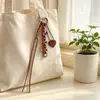 Lanyard de Cadena Acrílica Estilo Ins con Forma de Corazón Cuerda Trenzada Hecha a Mano Colgante para Estuche Protector de AirPods Llavero de Bolsa