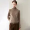 Fio Consinee 100% Caxemira Gola Alta Feminina Elegante Fashionável Suéter de Caxemira Versátil Malha Casual